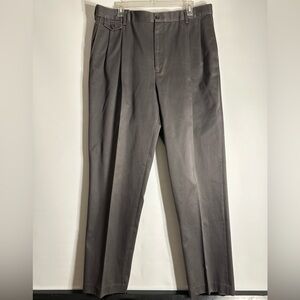 LANDS’END TRADITIONAL FIT MENS GREY KHAKI PANTS RETRO (2012) SIZE 38 VIETNAM